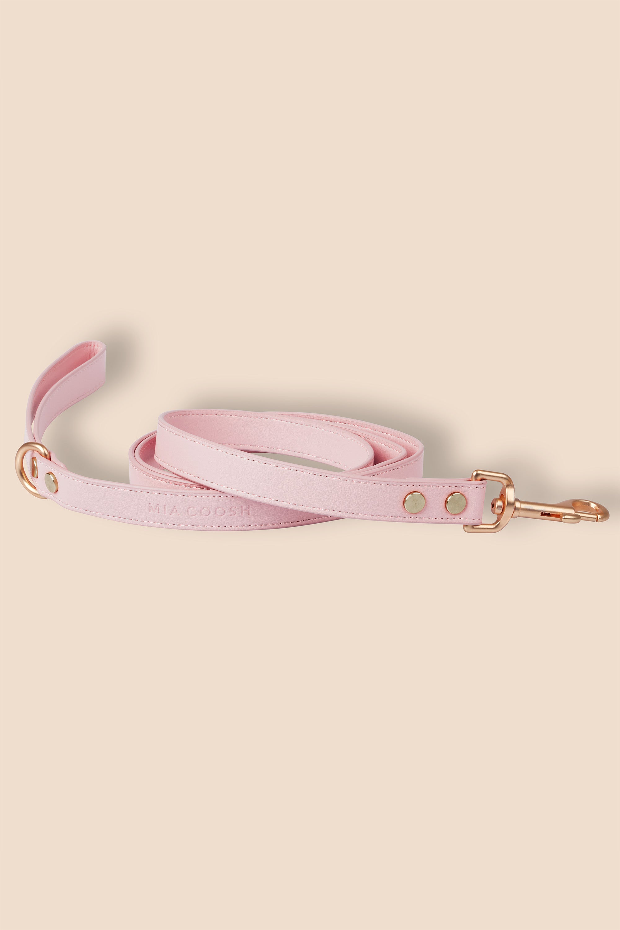 MIA COOSH Lead from Vegan Microfibre Leather with Matte Gold Hardware in Blush Pink